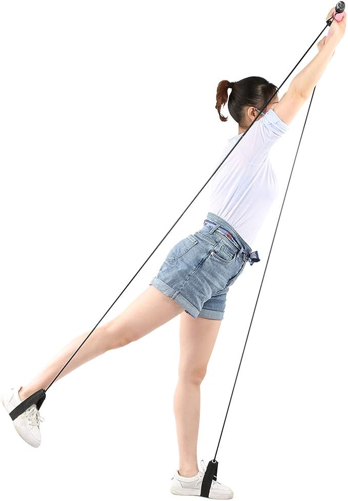 Pilates Bar, Pilates Exercise Stick, Multifunctional Equipment for Workout, Yoga Pulling Rope with TPE Tube and Iron Tube, for Home Gym, Legs Waist Abdomen