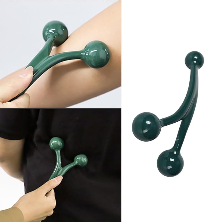2 Pack Full Body Massager Portable Handheld Back Massager with 4 Legged Trigger Point Massage Tool for Back and Neck Massaging Muscle Knots Shoulder Relaxation Deep Tissue Pain Relief