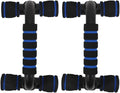 1Pair Push Up Bar Strength Training Non-Slip Sturdy Push-Up Stands Floor Workouts Fitness Calisthenics for Men Women(Black-Blue)
