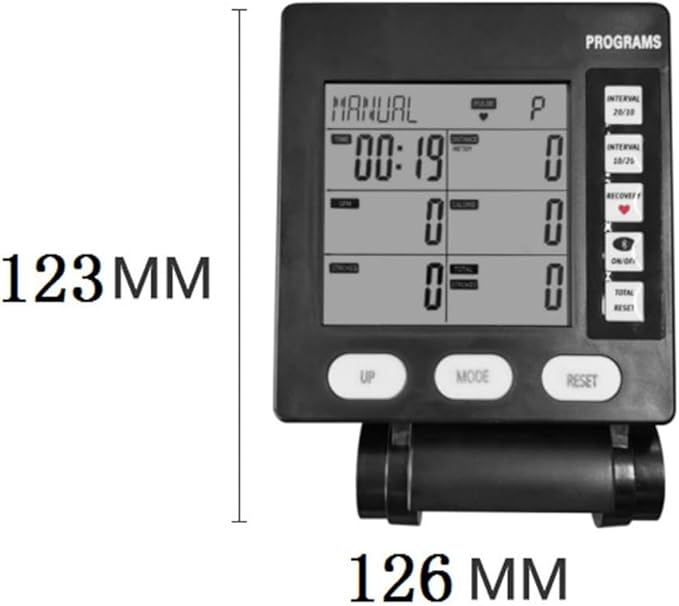Rowing Machine Display Can Be Connected to The App Fitness Equipment Meter, Odometer Automatic Replacement Parts Speedometer Counter for Home Fitness Riding Bike Device(with Backlight)