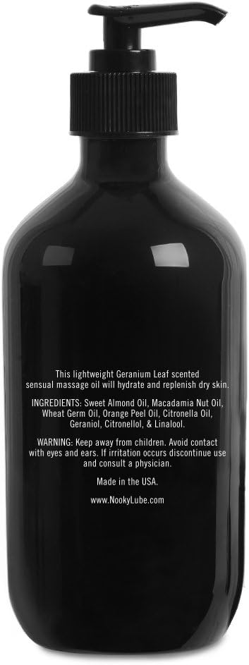 Nooky Massage Oil with Premium Natural Ingredients. Relaxing Essential and Sweet Almond Oils for Massaging 16 Ounces