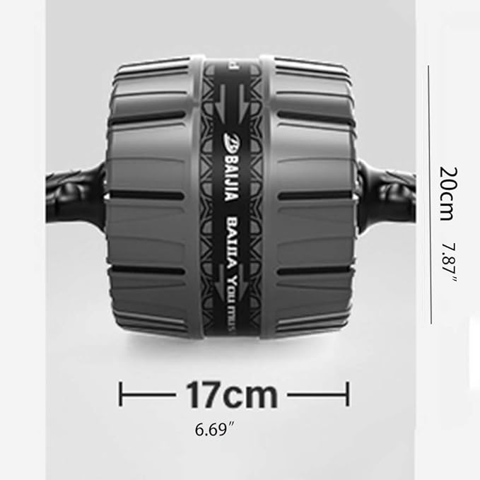 Ab Roller Wheel with Foam Knee Pad Abdominal Workout Equipment Core Exercise Wheel for Man Women Gymnastics Home Gym Core Training Fitness Equipment (Color : Gray)