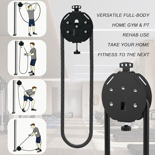 Suspension Trainer Style Endless Rope Trainer, Portable Cable Machine with Adjustable Resistance for Home Use in Back, Arms, Grip, Coordination Workouts, Circumference 4m/157in