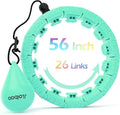 Weighted Hula Circle with 24/26 Links(51-56 Inch) for Adults Weight Loss, Infinity Fitness Hoop Plus Size, for Women Smart Exercise Equipment