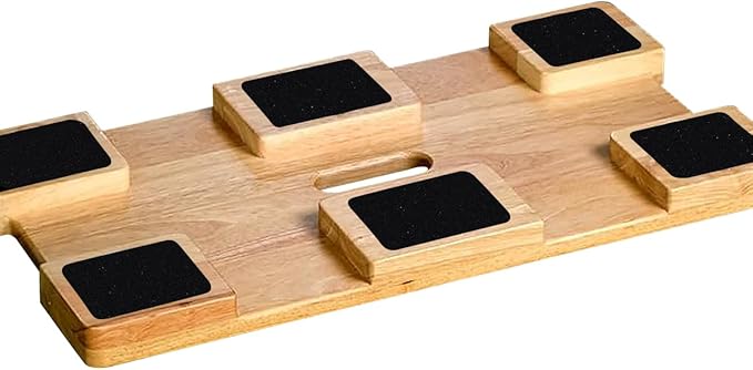 Wood Resistance Band Platform Base, Resistance Band Foot Plate, Fitness Exercise Board Footplate, Step Board for Workout Board for Home Gym