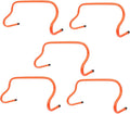 BESPORTBLE 5Pcs Durable Football Agility Hurdles Lightweight High Jumping Training Equipment for Soccer Outdoor Practice Strong Stability Bright Orange Color