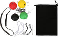 Keenso Boxing Reflex Ball, Boxing Training 4-Piece Set, Head-Mounted Adjustable PU Foam Rubber Balls for Reaction Training, Home Gym, Martial Arts, Kids Adults
