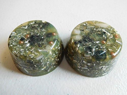 Pearl Green.gp Small Tower Buster Crystal Orgone Generator Energy Accumulator 528Hz/7.83Hz/Advance Harmonics Many Beautiful Ingredients and Colors!! (Pearl Green.gp)