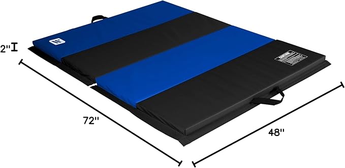 We Sell Mats - 4 ft x 6 ft x 2 - Personal Fitness & Exercise Mat for Home Workout - Lightweight and Folds for Carrying – All Purpose Gym Mat – Thick Mat for Yoga, Pilates, Stretches, Floor Exercises
