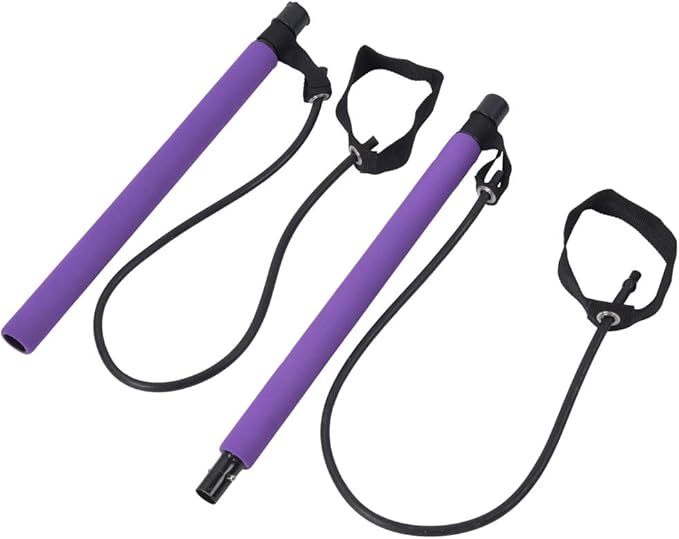 ZJchao Pilates Stick Yoga Band, Portable Fitness Sport Training Elastic Bands Exercise Fitness Equipment for Women & Men Home Gym Yoga Pilates