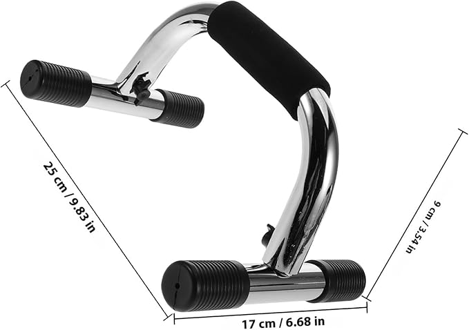 Toyvian 2pcs Push up Bars Upper Body Workout Equipment Steel Pushup Handles Non-slip Portable Pushup Stands for Home Gym Strength Training