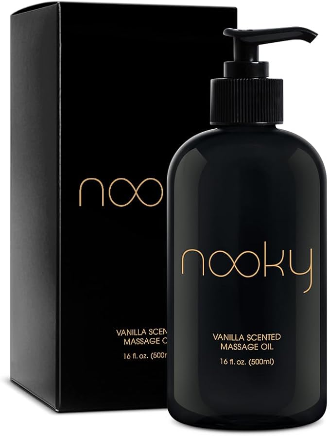 Nooky Vanilla Massage Oil with Fractionated Coconut Oil.16 Ounce