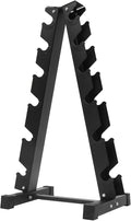 6-Tier Dumbbell Rack Stand Only, 660lbs Load-bearing Weight Rack for Dumbbells, A-Frame Training Dumbbell Holder for Storing Dumbbells in Homes, Hotels (Black)