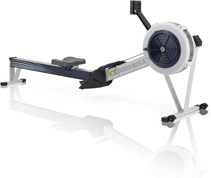 Concept2 RowErg Model D Indoor Rowing Machine with PM5 Monitor, Device Holder, Adjustable Air Resistance, Easy Storage (Gray)