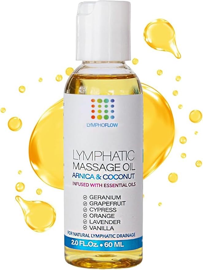 Bruizex Lymphatic Drainage Massage Oil: Arnica and Coconut Oil for Manual Lymph Drainage & Post Surgery Recovery for Liposuction, 360 Lipo, BBL,Tummy Tuck, Lymphedema, Lipedema, Lipo Foam- 2.0 oz