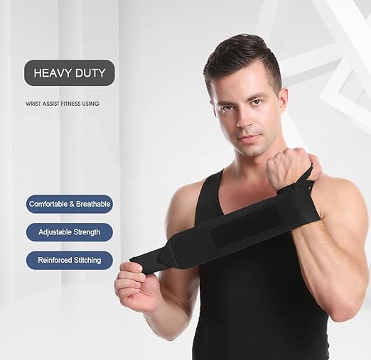 Wrist Wraps, 2 Pack Wrist Brace Wrist Straps for Weightlifting, Wrist Straps Lifting Straps Wrist Weights Carpal Tunnel Wrist Brace, Wrist Brace for Working Out Gym Accessories for Men (Red B)
