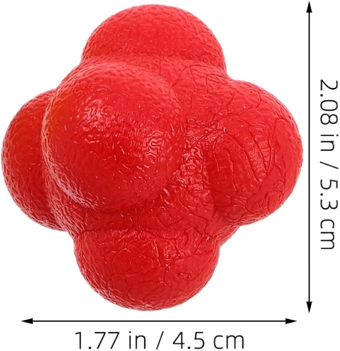 6Pcs Reaction Speed Training Balls Hexagonal Multiside Design 5.5Cm Sturdy Sports Reflex Balls for Hand-Eye Coordination Agility Training Adults