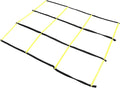 Agility Ladder Soccer Training Equipment, Nine-Square Speed Agility Ladder with Foldable Soft Ropes for Footwork and Football Fitness Workouts