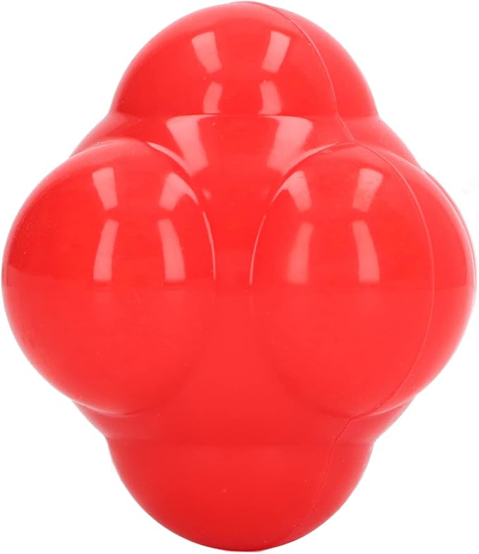 Hex Reaction Trainer Ball, Rubber Reaction Ball for Improving Hand Eye Coordination, Bright Color Reaction Catch Ball with Random Bounce, Portable Agility Training Tool for