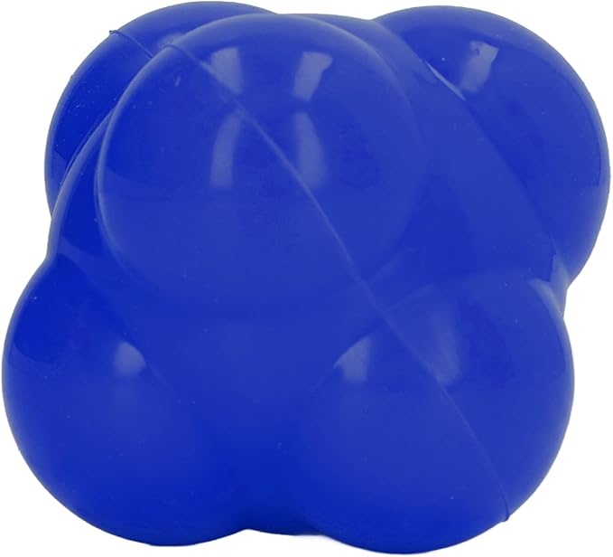 Reaction Ball, Rubber Bright Color Hex Reaction Trainer Ball for Basketball, Tennis and Other Competitive Sports