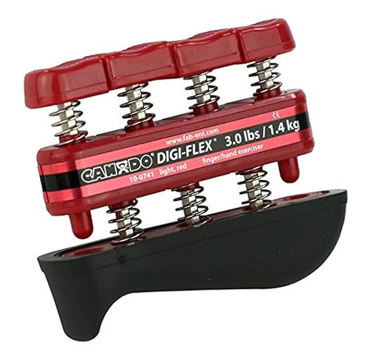 CanDo DiCanDo Digi-Flex Hand and Finger Exerciser 5 Piece Set X-Light - X-Heavy Resistance - No Rack -For Dexterity, Strength, and Flexibility for Fingers, Hands, and Forearms