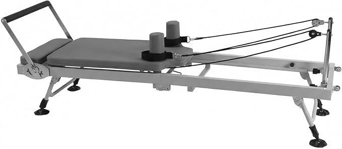 Generic 78 in Pilates Reformer with Springs Resistance Adjustable Fitness Equipment 300 LBS Capacity Smooth Glide Carriage Reformer for Home and Studio Use