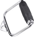 Stirrup Handle Attachment, Comfortable Rubber Grip Steel Cable Exercise Grip for Home Gym Workouts Strength Training Rehabilitation