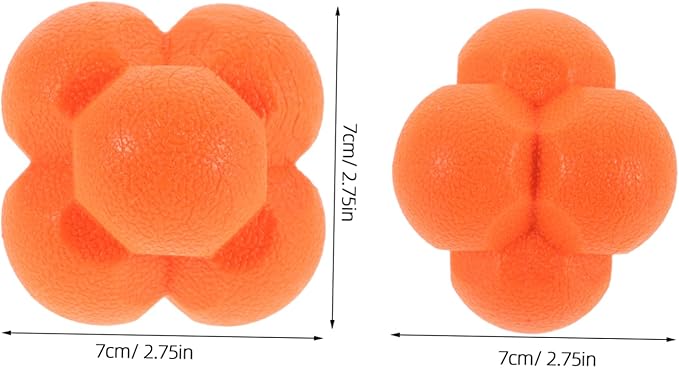 GALPADA Hexagonal Reaction Ball for Reflex Training Enhance Hand Eye Coordination with Sports Reaction Ball for Goalkeeper Basketball Practice Durable TPR Material for Group