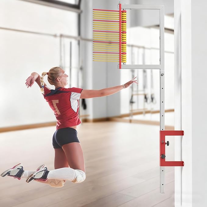 Vertical Jump Measurement Tool, Wall Mounted Vertical Jump Tester 27.5-47 Inches, 2.29-4 ft Adjustable Height Vertical Jump Trainer, Vertical Height Jump Measure Device Outdoor Use
