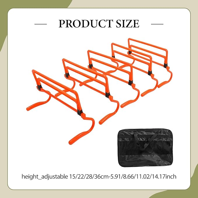 5Pcs Speed Agility Hurdles Obstacles Adjustable Height Speed Training Hurdles for Baseball