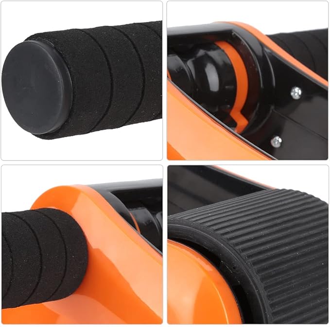 2 Wheels Ab Roller Wheel Abdominal Exerciser with Knee Pad Home Fitness Equipment