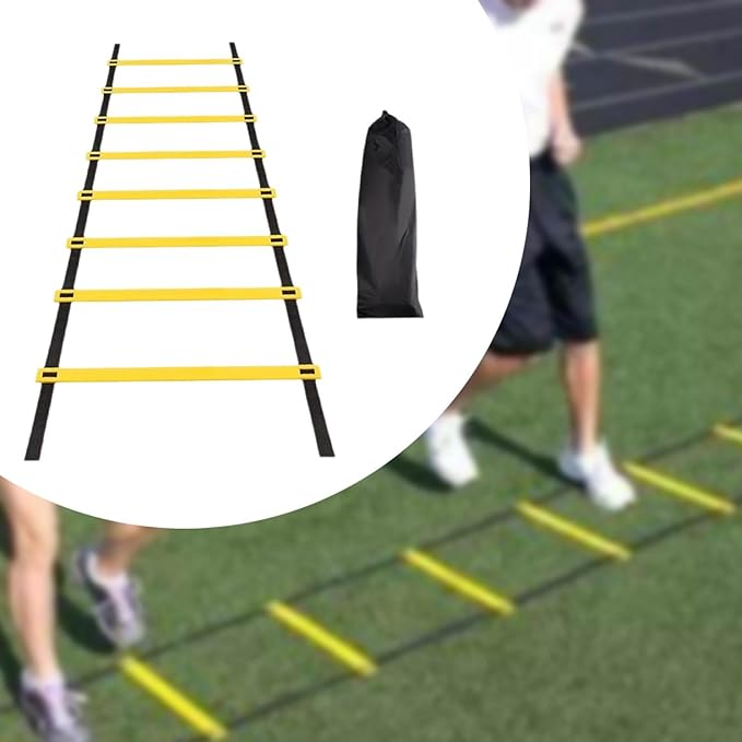 Agility Ladder Speed Ladder Fitness Feet Training Multifunction with Storage Bag Rugby Outdoor Sports Instant Set up Foldable