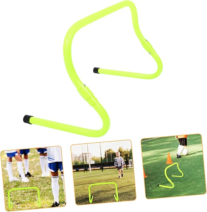Adjustable Boys and Girls Speed Hurdle PVC Plastic Agility Training Equipment for Soccer Green for Outdoor Footwork and Strength Exercises