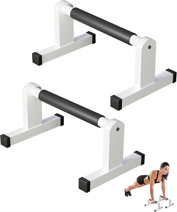 Push Up Bars | Heavey Duty Parallettes Dip Bar with Non-slip Grips for Calisthenics Planche L Sit Handstand Fitness Floor Workout, Pushup Station Handles Stand for Gym Strength Training
