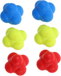 6pcs Reaction Speed Training Balls for Hand Eye Coordination Reflex Enhancement and Agility Training for Boy Girl and Adults Durable Elastic Reaction Balls for Sports Fitness