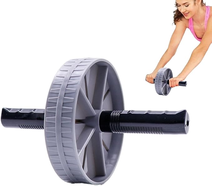 Ab Exercise Wheel Roller - Abdominal Roller Wheel, Workout Training Equipment | Portable Abdominal Exercise Roller Wheel With Handles, Gym Body Fitness & Strength, Achieve Toned Core Muscles