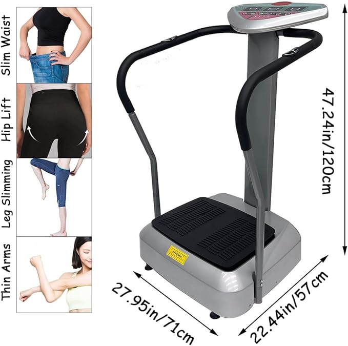 200W Whole Body Vibration Platform, Vibration Plate Exercise Machine, 99 Speed Levels Platform, Training Fitness Vibration Platform Machine Load 330lb for Home Gym