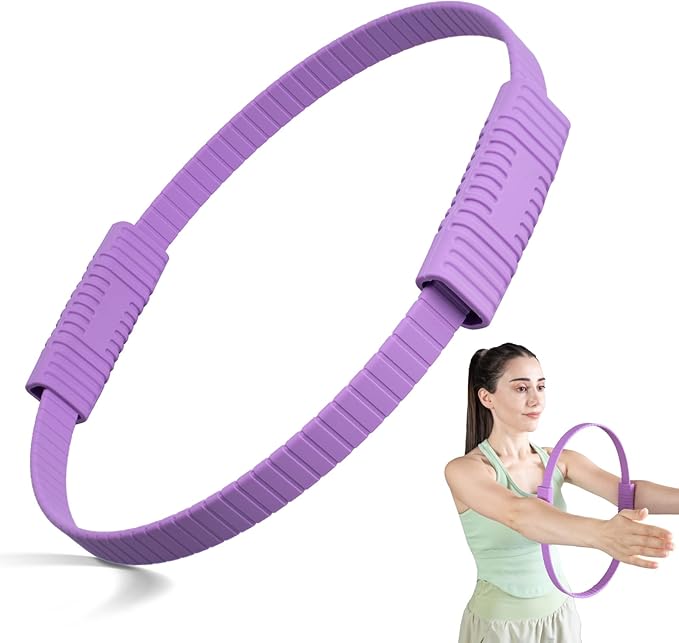 Pilates Kit, Pilates Ring and Ball Set with 5-Level Resistance Bands for Core Strength, Stretching, Toning & Full Body Home Workout Pilates Equipment
