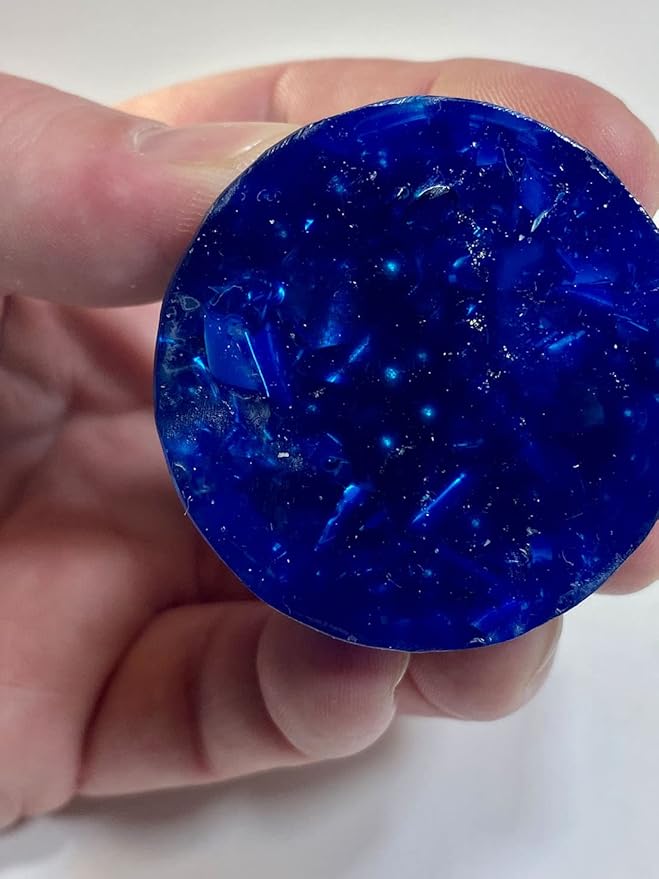 2 Transparent Blue Small Tower Buster Crystal Orgone Generator Energy Accumulator 528Hz/7.83Hz/Advance Harmonics Many Beautiful Ingredients and Colors!! (Transparent Blue)