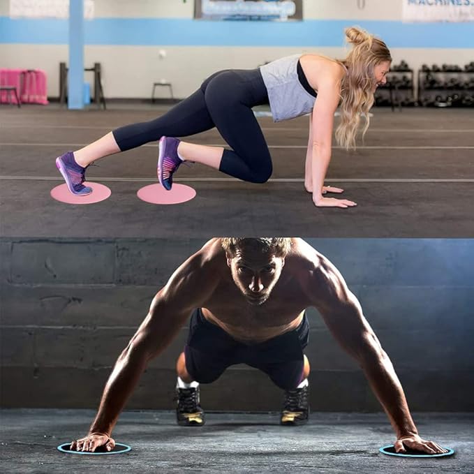 Core Sliders for Working Out, 4 Pieces Gliding Discs Dual Sided Exercise Core Sliding Discs on Carpet Floor for Home Abs Glutes Workout Sport Fitness