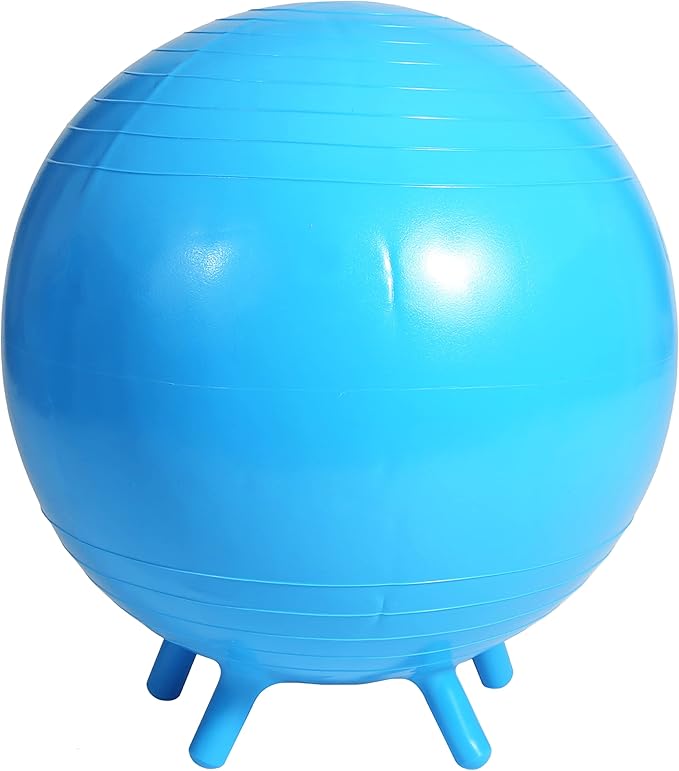 Fun & Function - Chair Ball - Yoga Ball Chair for Kids - Flexible Seating for Classroom, Elementary & Middle School - Wiggle Chair for Kids - Blue - 21" - Child Ball Seat