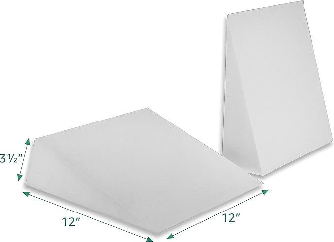 12" Foam Incline Stretch Wedge - Set of 2 - by Trademark Innovations (Dove Gray)