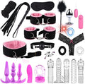 Pilates 25 Piece Fashion Design Nylon Leather Equipment Set (Pink), Fun Cosplay Accessories, Wrist and Hip Yoga Supplies, Couple Gifts