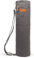 Canvas Yoga Mat Bag with Adjustable Strap & Pockets, Full-Zip Travel Gym Tote for Women & Men, Fits 1/4" & 1/3" Thick Mats, Lightweight Carrier for Yoga, Studio, Workout, Outdoor Use