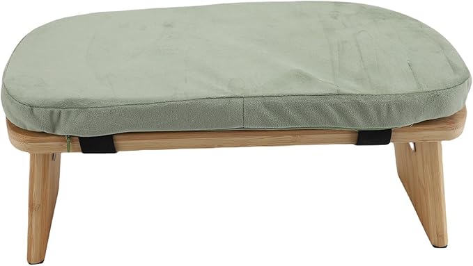 Meditation Bench, Folding Kneeling Meditation Stool, Removable Cushion Stool with Magnetic Locking Hinges, Ideal for Indoor & Outdoor Yoga & Prayer (Green)