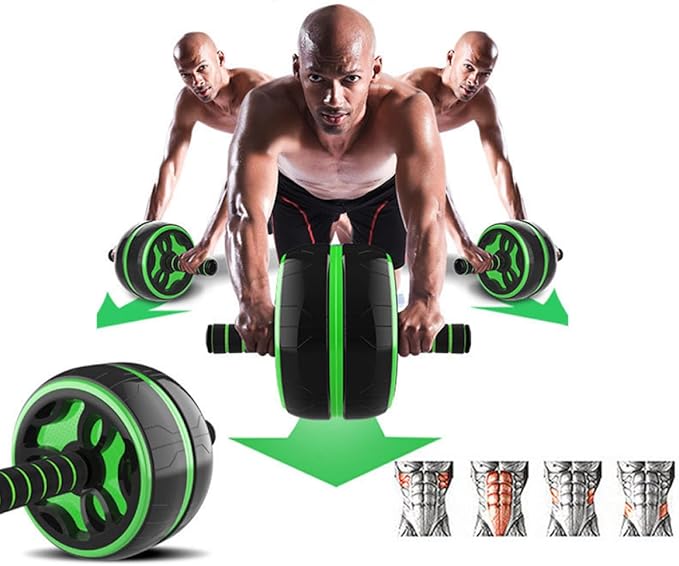 Alipis Abdominal Exercise Roller Wheel with Steel Tube Thickened Pvc, Silent Fitness Abdominal Wheel for Core Training, 1pcs Ab Roller for Home Workout and Strength Training