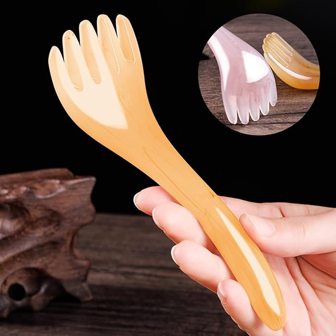 Finger Roller Massager,Scalp Massager Gua sha Back Massager Head Scratcher,Hand Blood Circulation Massage Tools, Handheld Stress Relief Double Rubber Joint Roller Massager,2 Pieces