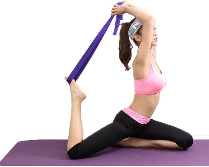 Gelante Fitness Exercise Yoga Strap - Durable Cotton 10 Feet Long
