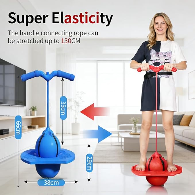 2026 new alance Ball，Jumper with Handle and Ball Pump，erfect for Balance, Coordination, And Fitness，Pogo Bouncing Ball Safe and Fun Pogo Stick for Adults，Indoor & Outdoor Fun