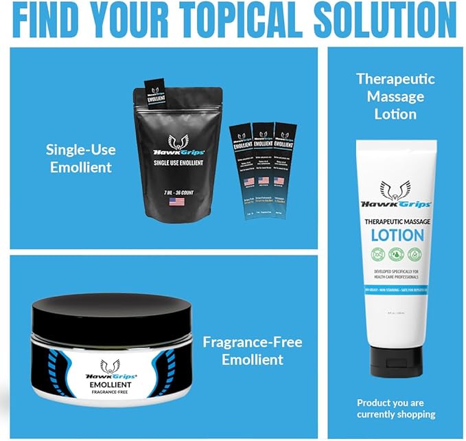 HawkGrips 8oz Therapeutic Massage Lotion for Massage Therapy, Unscented, Professional, Scraper Tool Massage Lotion, Deep Tissue, Cupping Therapy, Non-Greasy, Non-Staining, Shea Butter, Pack of 24